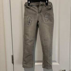 Baby Phat Girlz Size 6 Distressed Embroidered Sequins‎ Jeans